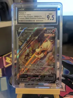 POKEMON FLAREON V SWSH179 | PREMIUM COLLECTION BLACK STAR PROMO | CGC 9.5 - Image 1