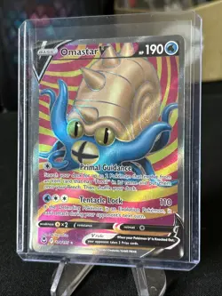 Pokemon Omastar V (Full Art) 174/195 Sword & Shield - Silver Tempest Holo / New - Image 4