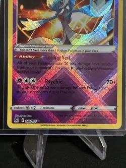Radiant Gardevoir #069/196 Reverse Holo NM Pokemon Lost Origin TCG / Pack Fresh - Image 3