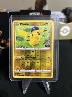Pikachu [Reverse Holo] 28/78 Pokemon TGC Pokemon Go LP / Pack Fresh New - Image 1