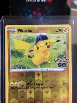 Pikachu [Reverse Holo] 28/78 Pokemon TGC Pokemon Go LP / Pack Fresh New - Image 2