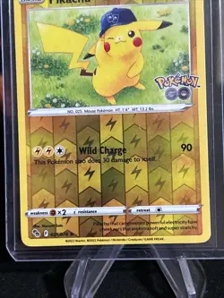 Pikachu [Reverse Holo] 28/78 Pokemon TGC Pokemon Go LP / Pack Fresh New - Image 3