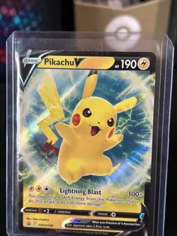 Pikachu V SWSH198 - Ultra Rare Holo Promo Pokemon / Pack Fresh New / Black Star - Image 2
