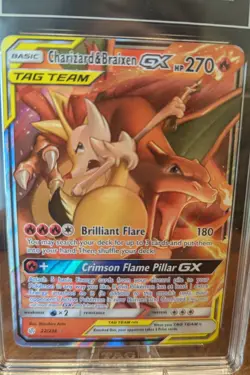 Pokemon Charizard Braixen GX 22/236 TAG 9 MINT Cosmic Eclipse - Image 2