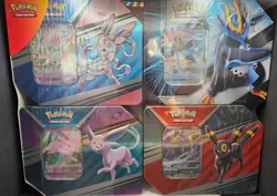 POKEMON TRADING CARDS TCG COSTCO 4 PACK TINS SET NIB SEALED TYRANITAR - Image 1