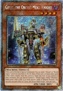 YuGiOh! Girsu, the Orcust Mekk-Knight RA03-EN026 Platinum Secret Rare 1st Editio - Image 1