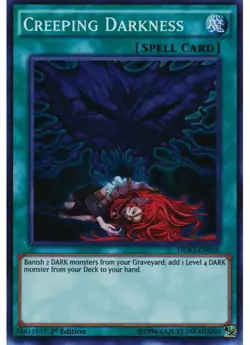 Yugioh - Creeping Darkness (Super Rare) (1st Edition) - DESO-EN058 P - Image 1