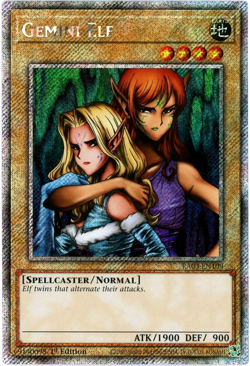 YuGiOh! Gemini Elf - RA03-EN109 - Platinum Secret Rare 1st Edition - NM/M - Image 1