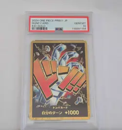 One Piece Japanese PRB01 Gold DON!! Card Eustass “Captain” Kid PSA 10 - Image 1