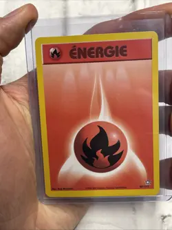 French Feu Energie Neon Genesis 107/111 Pokemon Card Fire Energy TCG WOTC NM Vtg - Image 1
