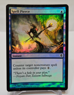 FOIL Spell Pierce Zendikar MTG Magic the Gathering 7224 - Image 1