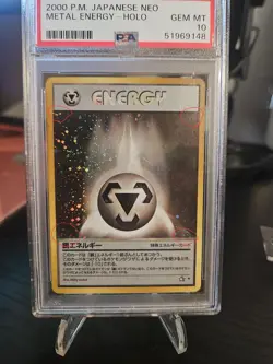 PSA 10 Pokemon Japanese Neo Metal Energy Holo GEM MINT - 🌀 Quad Swirl 🌀 - Image 2