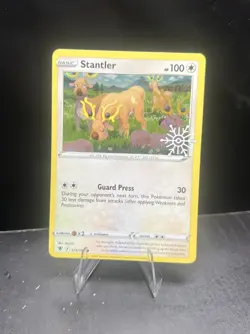 Stantler 125/189 Cosmos Holo Holiday Snowflake Stamped Pokemon TCG 2022 - Image 2