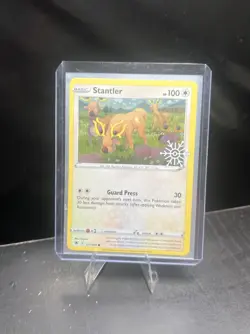 Stantler 125/189 Cosmos Holo Holiday Snowflake Stamped Pokemon TCG 2022 - Image 4