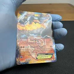 2013 Heatran EX 13/116 Ultra Rare Pokemon Plasma Freeze Team Plasma LP - Image 2