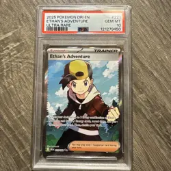 2025 POKEMON DRI EN-DESTINED RIVALS ULTRA RARE #221 ETHAN'S ADVENTURE PSA 10 - Image 1