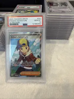 2025 POKEMON DRI EN-DESTINED RIVALS ULTRA RARE #221 ETHAN'S ADVENTURE PSA 10 - Image 2