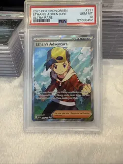 2025 POKEMON DRI EN-DESTINED RIVALS ULTRA RARE #221 ETHAN'S ADVENTURE PSA 10 - Image 5