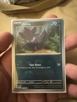 Pokemon TCG Zorua 061/086 Master Ball Scarlet & Violet White Flare English Rare - Image 1
