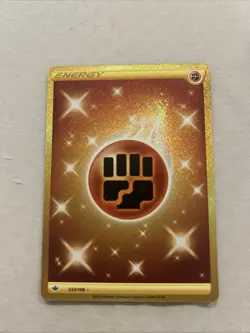 Fighting Energy 233/198 Gold SR Sword & Shield Chilling Reign Pokemon TCG NM - Image 1