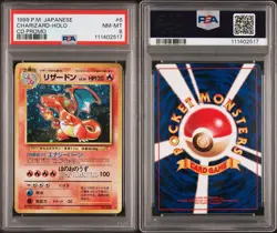 Pokemon PSA 8 Charizard Holo CD Promo No. 006 1999 SWIRL Japanese - Image 5