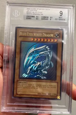 BGS 9 1st Edition Blue-Eyes White Dragon SDK 001 2002 Yugioh Kaiba Deck English - Image 2