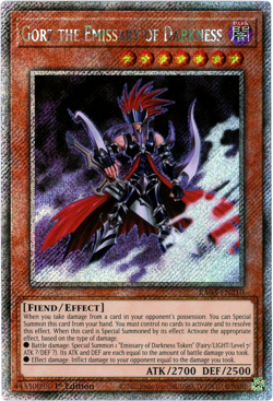 YuGiOh! Gorz the Emissary of Darkness RA03-EN210 Platinum Secret Rare 1st Editio - Image 1