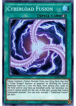 Yugioh - Cyberload Fusion (Super Rare) (1st Edition) - LED3-EN014 P - Image 1