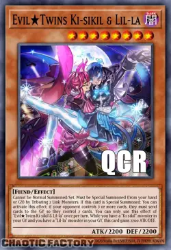 YUGIOH RA04-EN037 Evil Twins Ki-sikil & Lil-la Quarter Century Secret Rare 1st E - Image 1