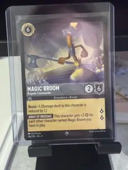 Disney Lorcana TCG Ursula's Return Magic Broom Brigade Commander Card 186/204 - Image 1