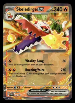 Skeledirge ex SVP 034 Double Rare Black Star Promo Pokemon Card - Image 1