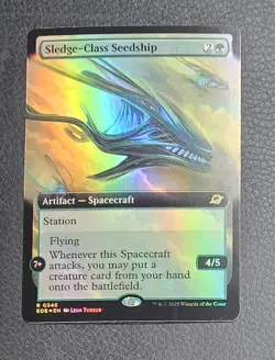 Sledge-Class Seedship (Extended Art) Edge of Eternities Foil MTG NM Magic Card - Image 1