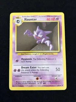 Haunter 29/102 1st Edition Base Set Shadowless 1999 Vintage Pokemon Card - Image 1