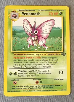 Mint/NM - Venomoth - 29/64 - Jungle - Pokemon Card - Image 1