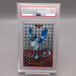 PSA9 Pokemon Card Japanese Bandai Carddass Vending Articuno Prism 1996 Red - Image 1