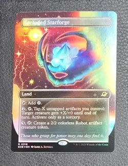 FOIL Borderless SECLUDED STARFORGE MTG NM-M Edge of Eternities 1 Rare Magic - Image 1