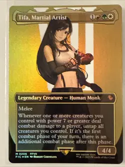 Tifa, Martial Artist #0206 (Borderless) (FOIL) Unplayed NM MTG Final Fantasy - Image 1