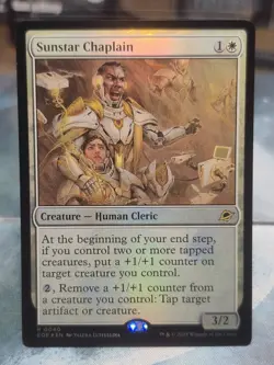 FOIL R 0040 Sunstar Chaplain Rare Edge of Eternities EOE MTG Card Human Cleric - Image 1