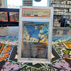 2025 MTG FINAL FANTASY COLORFUL CHOCOBOS-NEON INK BLUE TRAVELING CHOCOBO PSA 10 - Image 1