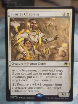 R 0040 Sunstar Chaplain Rare Edge of Eternities EOE MTG Card Human Cleric - Image 1