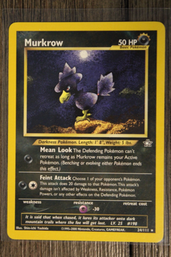 Murkrow 24/111 Neo Genesis Regular Pokemon TCG - Image 1