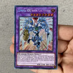 Yugioh! Elemental HERO Shining Flare Wingman - SGX3-ENI25 - Secret Rare - 1st Ed - Image 1