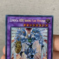 Yugioh! Elemental HERO Shining Flare Wingman - SGX3-ENI25 - Secret Rare - 1st Ed - Image 2