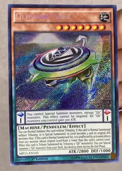 | Yugioh Qliphort Disk MP15-EN145 1st Edition Secret Rare NM - Image 1