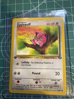 Jigglypuff First Edition Jungle 54/64 Pokemon Card TCG - Image 1