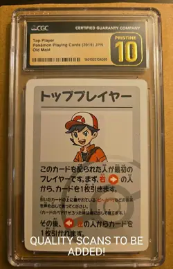 2019 POKEMON CARD TOP PLAYER JPN OLD MAID CGC PRISTINE 10 - Image 1
