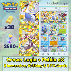 Pokemon TCG (Trading Card Game) Pocket 2 Crown Lugia + Palkia + 2580 Pack HG - Image 1