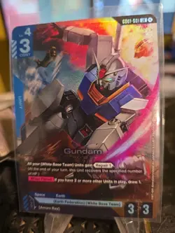 Gundam (GD01-001) - Newtype Rising #GD01-001 LR - NM Holo Foil Gundam Card Game - Image 1