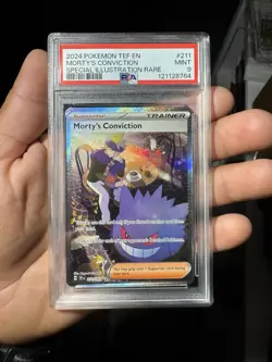 Morty's Conviction 211/162 Temporal Forces Pokemon TCG Trainer Secret Rare Card - Image 1
