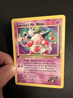 Pokemon Card - Sabrina's Mr. Mime Gym Challenge 1st Edition 59/132 WotC Vintage - Image 1